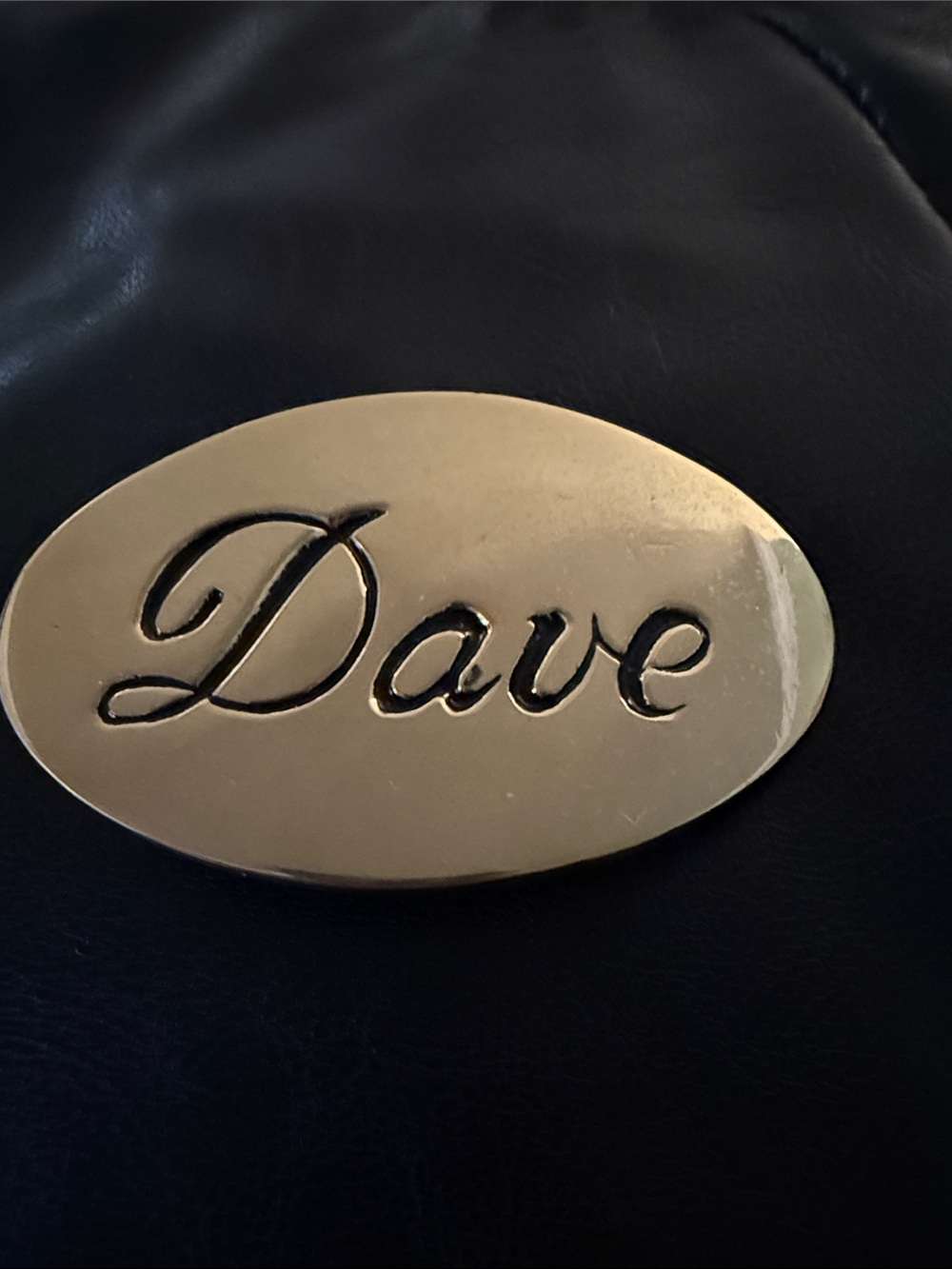 Dave Gold Nameplate Belt Buckle - Gold